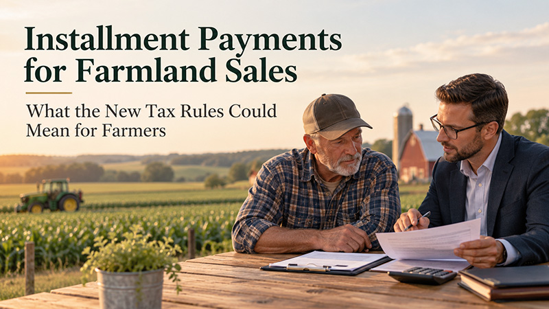 Installment Payments for Farmland Sales: What the New Tax Rules Could Mean for Farmers