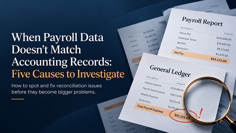 When Payroll Data Doesn’t Match Accounting Records: Five Causes to Investigate