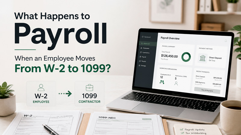 What Happens to Payroll When an Employee Moves From W-2 to 1099?