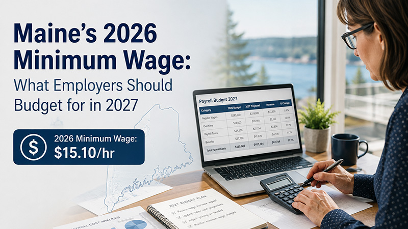 Maine's 2026 Minimum Wage: What Employers Should Budget for in 2027