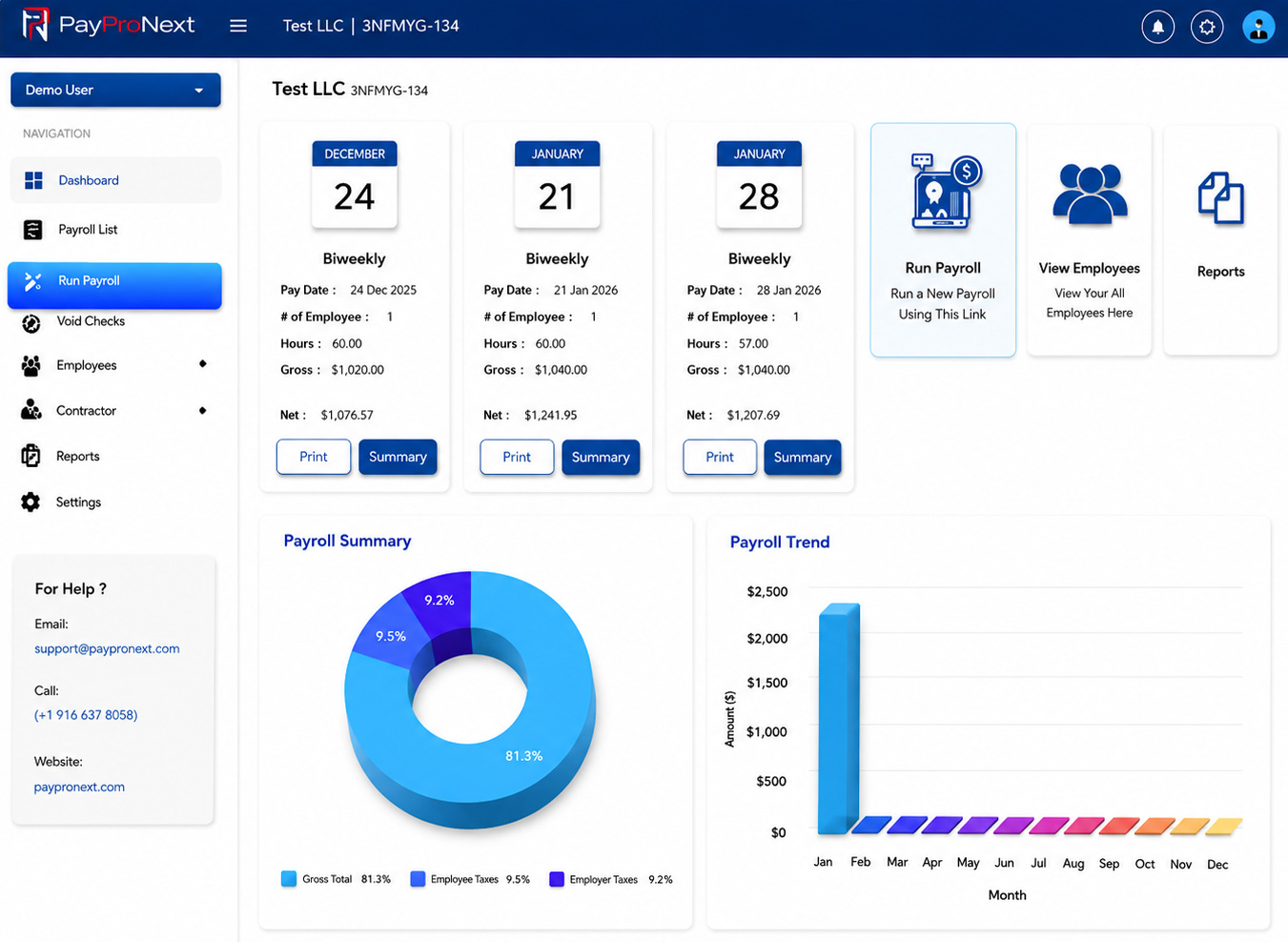 PayProNext Web Dashboard